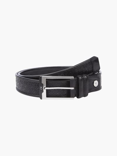 Calvin Klein Táskák & Kiegészítők HU731863 | Calvin Klein Embossed Bőr Férfi Öv Fekete